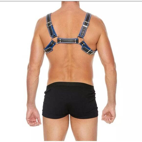 🦋B2G1🦋SHOTS-UOMO Genuine Leather Z Series D-Ring Bulldog Chest Harness | L/XL | - Picture 4 of 8